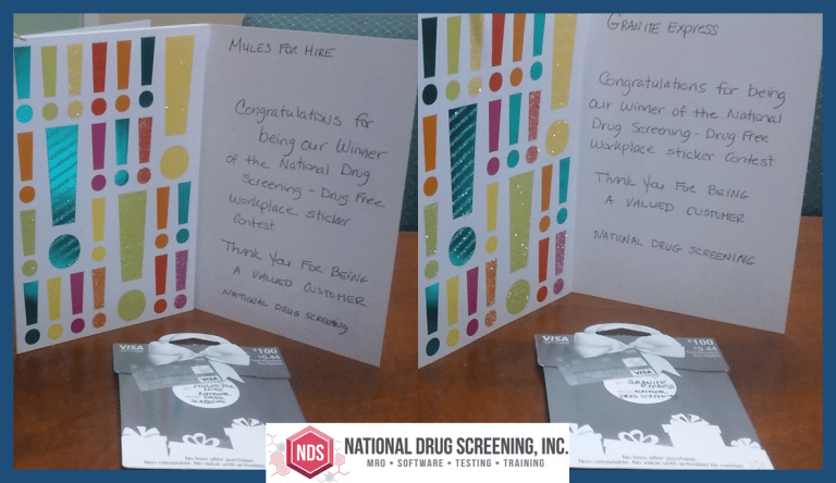 NDS Drug Free Workplace Sticker Contest
