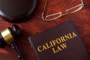 Book With Title California Drug Testing Law And A Gavel.