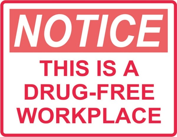 notice this is a drug-free workplace