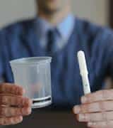 Oral fluid testing swab and cup
